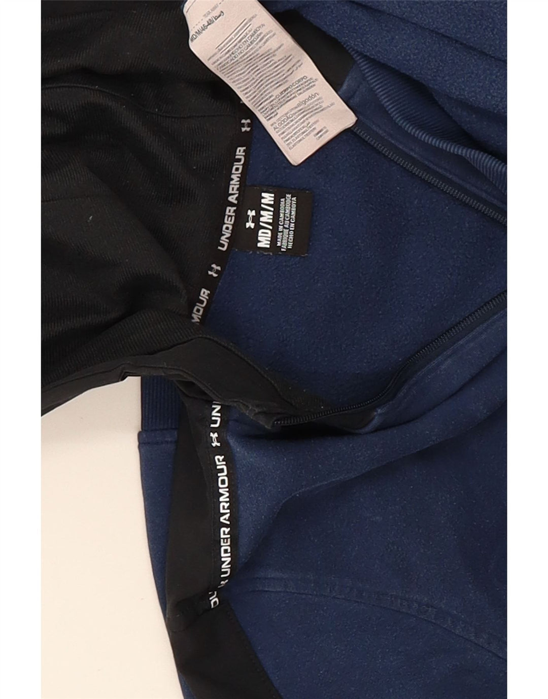 Under Armour Herre grafisk hættetrøje Jumper Medium Navy Blue Colourblock