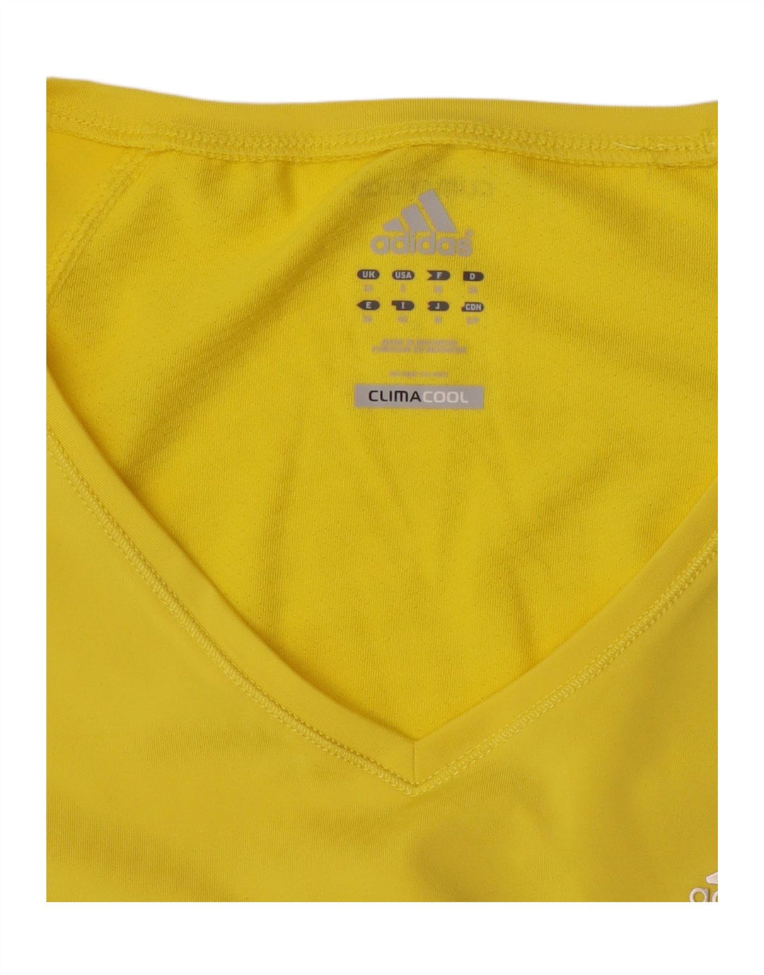 ADIDAS Womens Climacool T-Shirt Top UK 10 Small Yellow