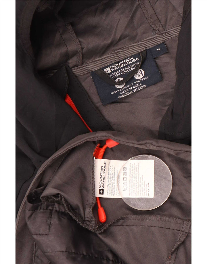 Mountain Warehouse Regnjakke med hætte til mænd UK 38 Medium Black Colourblock