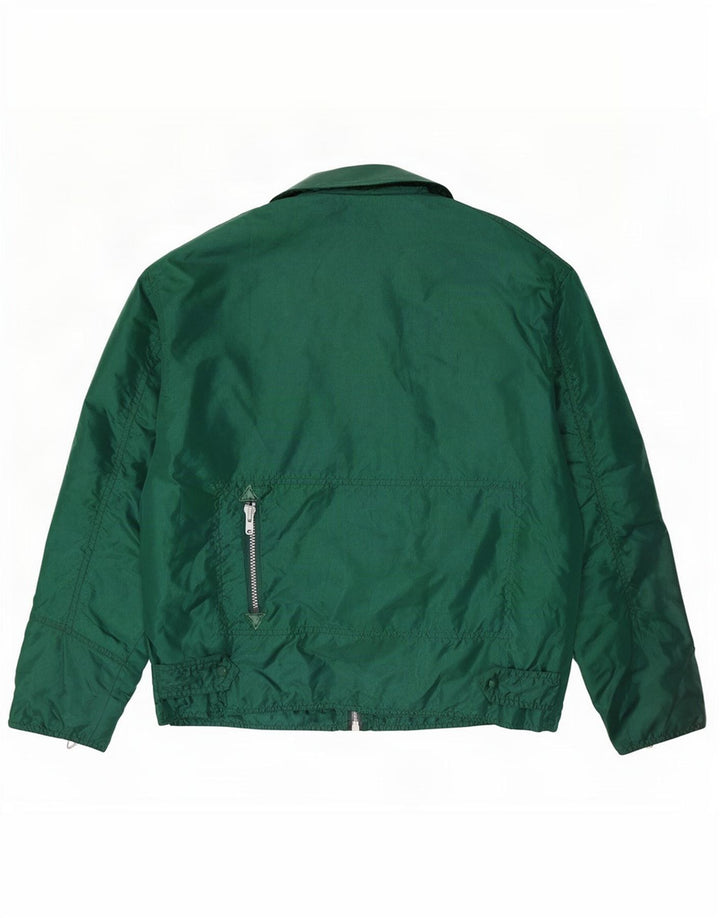 Vintage Bomber Jacket UK 40 Stor Grøn Nylon