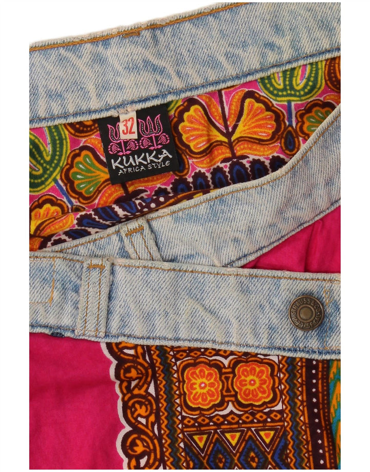 Levi's Womens Asymmetrisk Wrap Nederdel W32 Stor Pink Geometrisk Bomuld