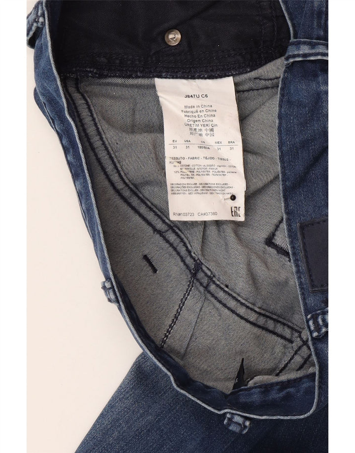 Armani Straight Jeans til mænd W31 L30 Blå Bomuld