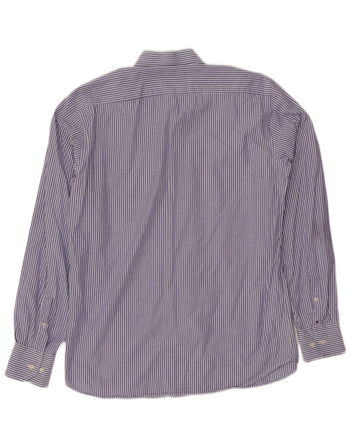 TOMMY HILFIGER Herreskjorte str. 14 1/2 37 Lille blå nålestribet bomuld