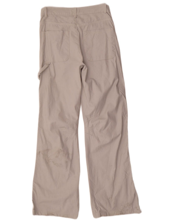 Zara Womens Carpenter Flare Casual Bukser EU 36 XS W26 L32 Grå Bomuld