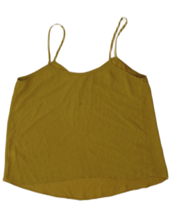 Topshop Dame Cami Top UK 10 Lille Gul Polyester
