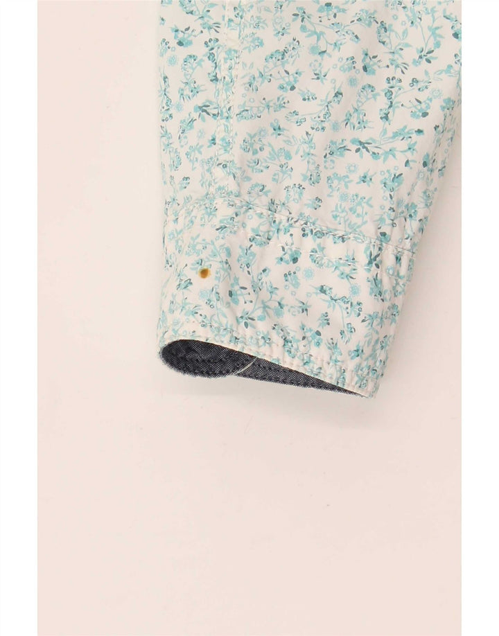 White Stuff Herre Slim Fit Shirt XL Blomsterbomuld
