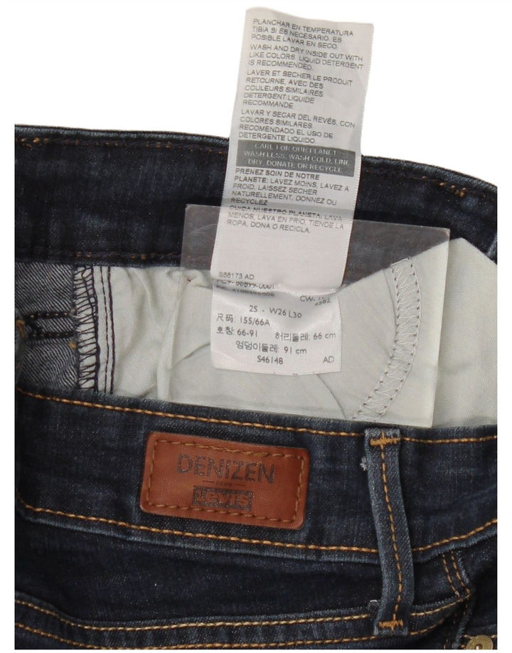 Levi's Dame Denizen Modern Bootcut Jeans W26 L30 Marineblå Bomuld