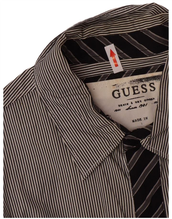 Guess Herre Classic Fit skjorte Stor grå stribet bomuld