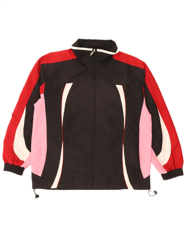 Vintage træningsdragt til mænd Top jakke Lille sort Colourblock Polyester