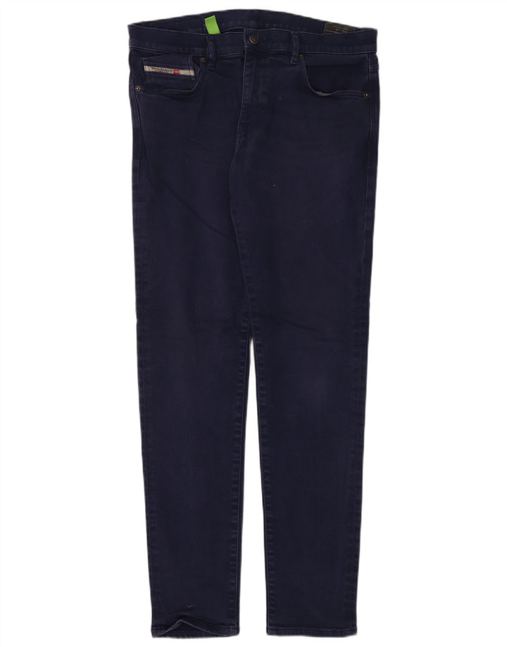 Diesel Herre Slim Jeans W34 L34 Marineblå Bomuld