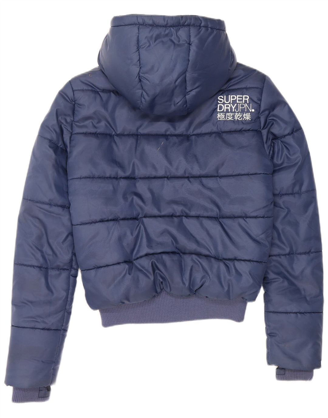 Superdry Polstret hættejakke til kvinder UK 10 Lille marineblå polyester