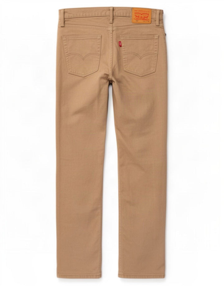 Levi's Herre 513 Slim Straight Jeans W31 L32 Beige Bomuld