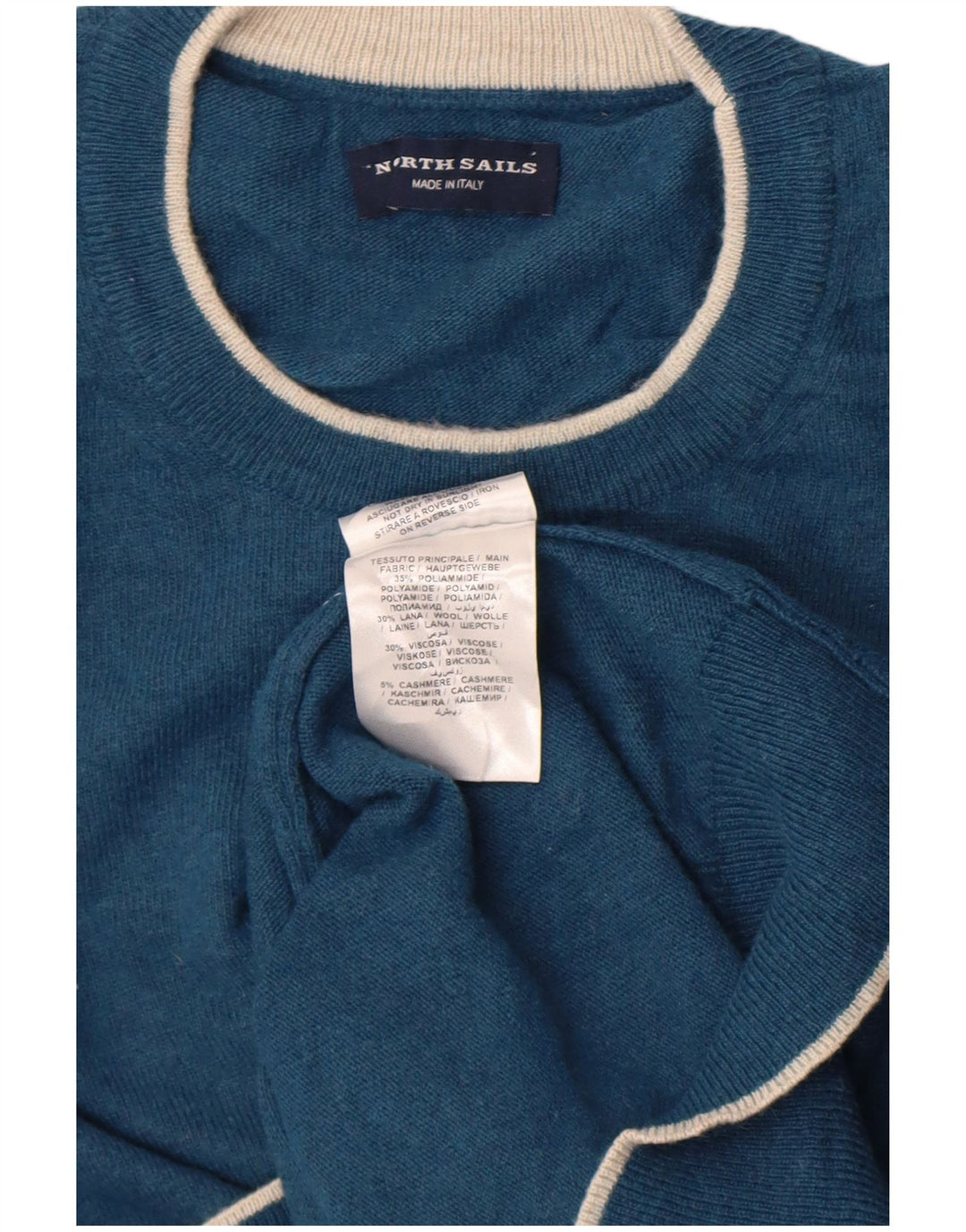 North Sails Herre Crew Neck Jumper Sweater Stor Blå Polyamid