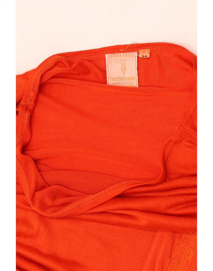 Trussardi Dame T-Shirt Kjole IT 44 Medium Orange