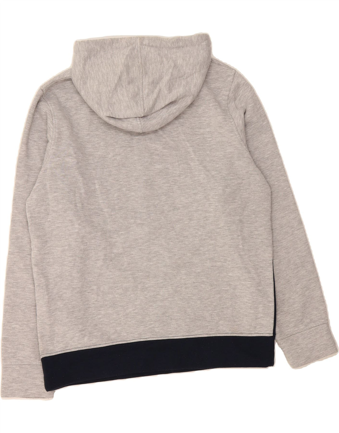 JACK & JONES Mens Graphic Hoodie Jumper Medium Navy Blue Colourblock Vintage Jack & Jones and Second-Hand Jack & Jones from Messina Hembry 