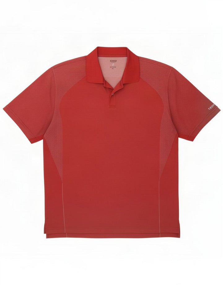 Izod Polo Shirt til mænd XL Rød Polyester