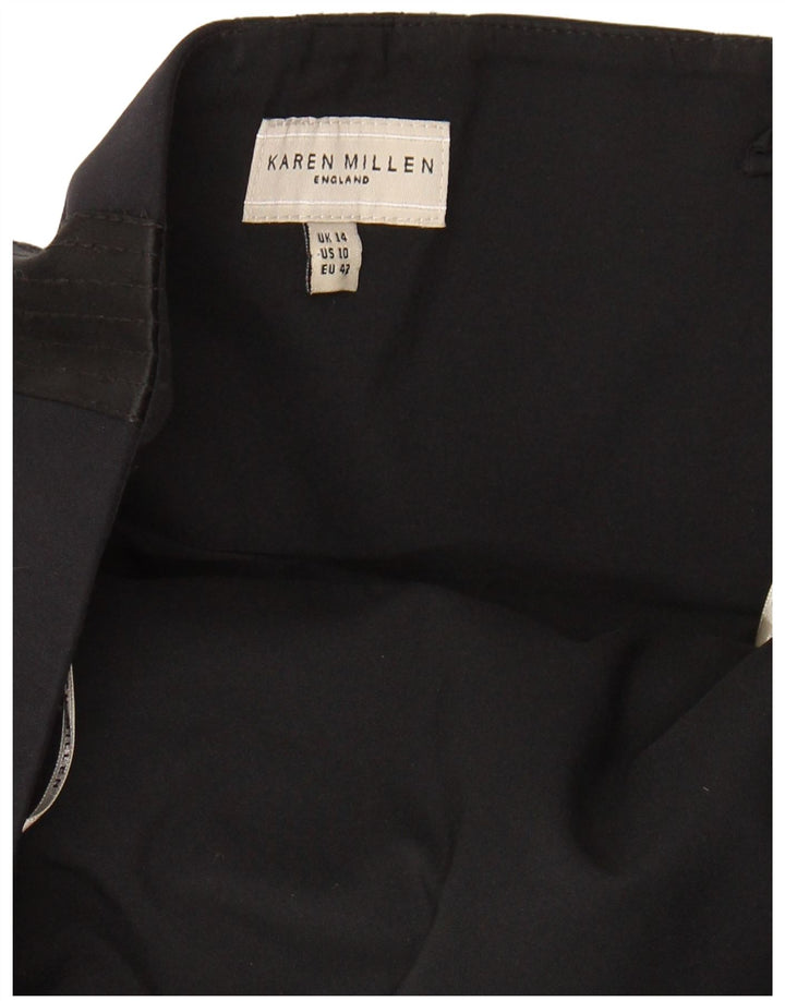 KAREN MILLEN Womens Strapless Dress UK 14 Large Black Polyester