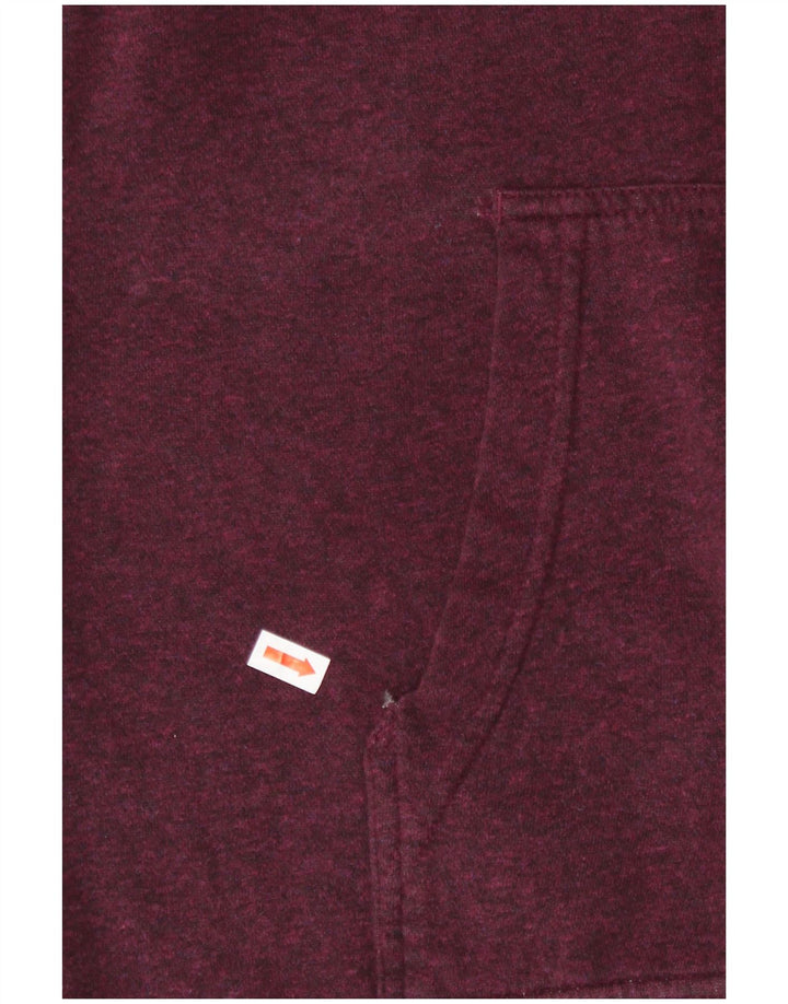 NIKE Womens Tracksuit Top Jacket UK 10 Small Burgundy Cotton