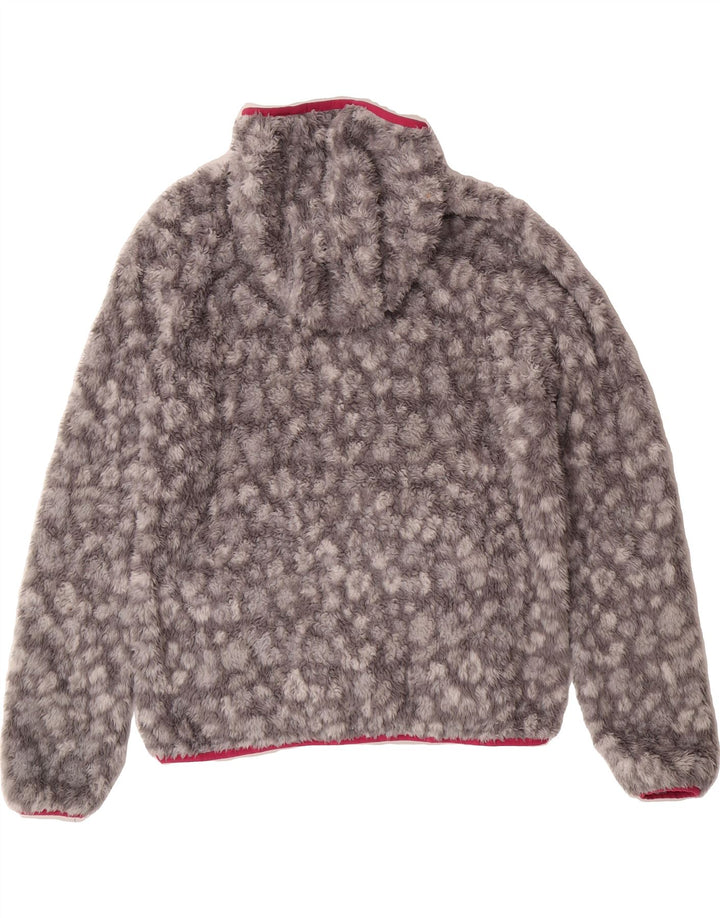 EDDIE BAUER Girls Hooded Fleece Jacket 14-15 Years Large  Grey Polyester Vintage Eddie Bauer and Second-Hand Eddie Bauer from Messina Hembry 