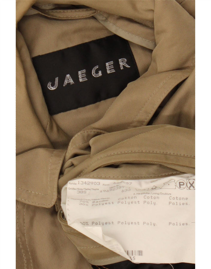 Jaeger Herre Loose Fit Overfrakke UK 38 Medium Beige Bomuld