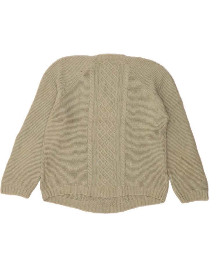 IZOD Womens V-Neck Jumper Sweater UK 14 Large Off White Vintage Izod and Second-Hand Izod from Messina Hembry 