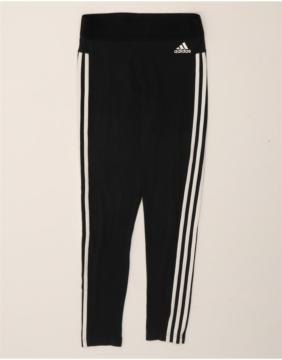 ADIDAS Womens Leggings UK 8/10 Small  Black Cotton Vintage Adidas and Second-Hand Adidas from Messina Hembry 