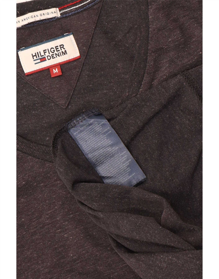 Tommy Hilfiger Herre T-Shirt Top Medium Grey Flecked Polyester