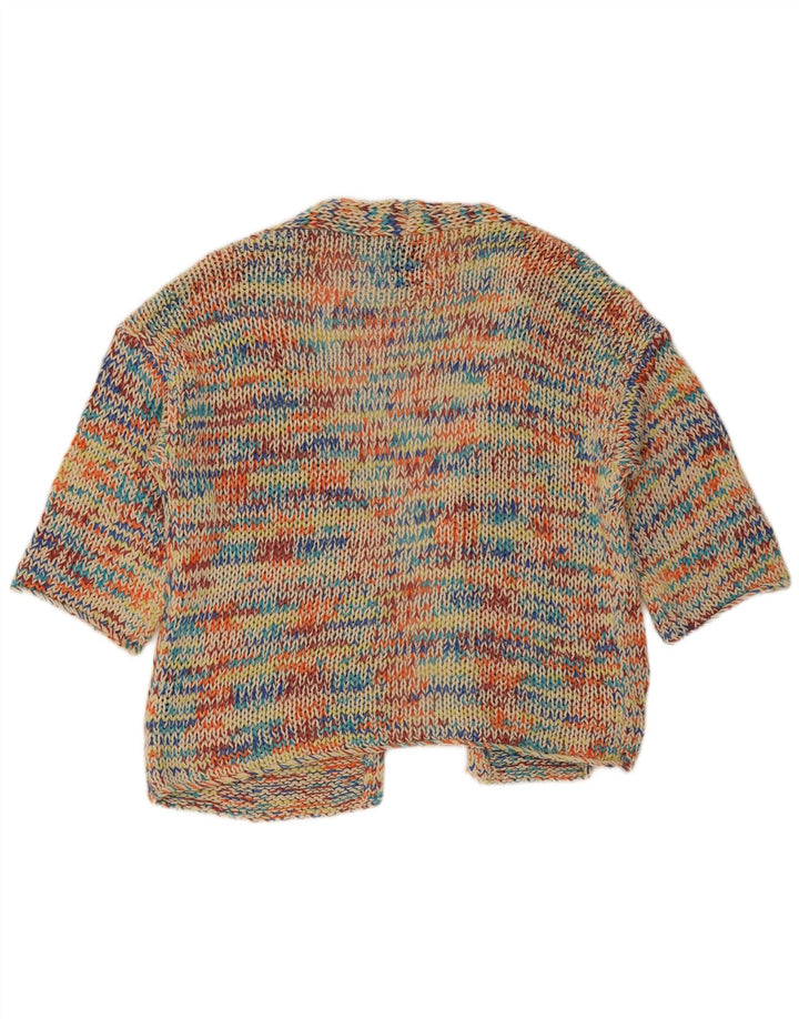 Zara Womens Oversized 3/4-ærmet cardigantrøje UK 10 Small Multicolor