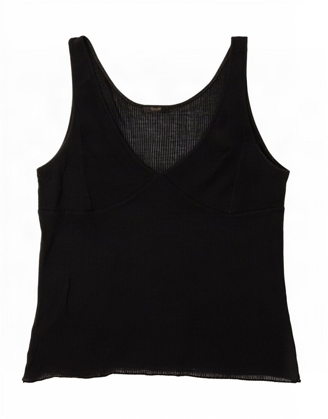 Massimo Dutti Dame See Through Vest Top UK 18 XL Sort