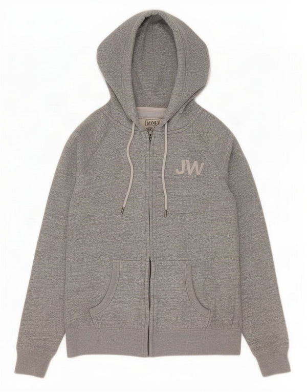 Jack Wills Dame Hættetrøje Sweater UK 14 Stor Grå Bomuld