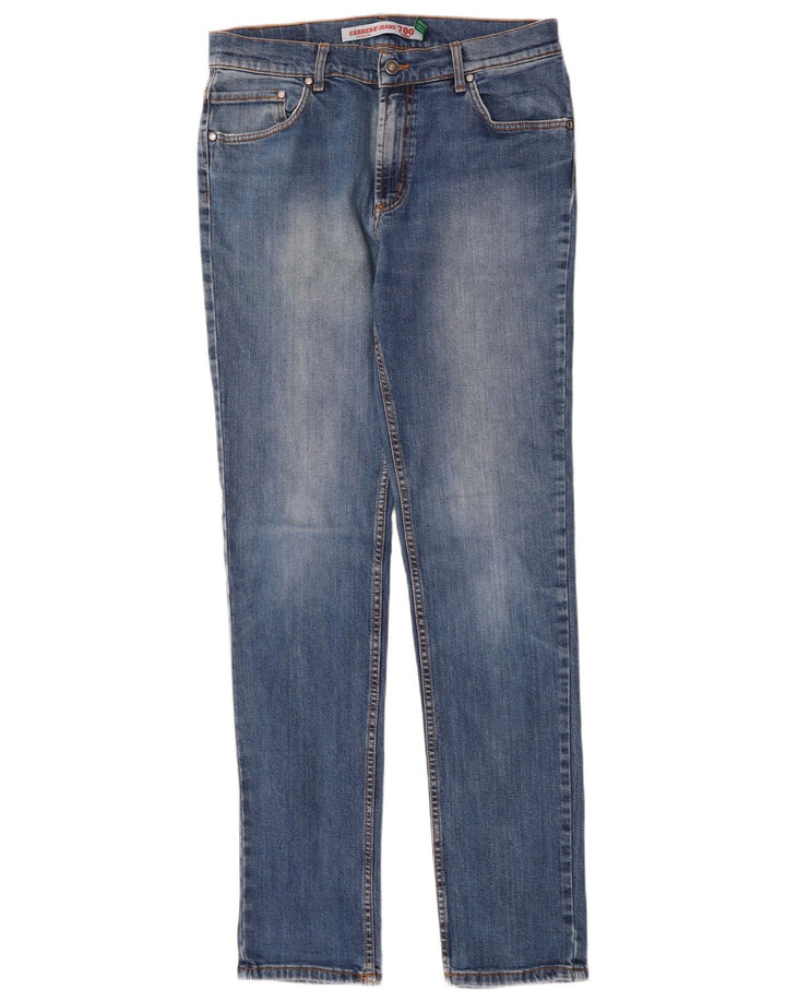 CARRERA Herre 700 Straight Jeans IT 50 Large W34 L35 Blå Bomuld