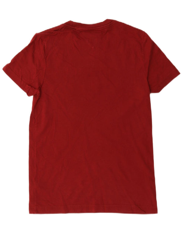 Tommy Hilfiger Herre grafisk T-shirt Top Lille Bourgogne bomuld