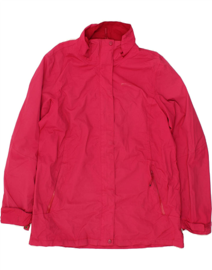 MOUNTAIN WAREHOUSE Womens Hooded Rain Jacket UK 20 2XL Pink Nylon Vintage Mountain Warehouse and Second-Hand Mountain Warehouse from Messina Hembry 