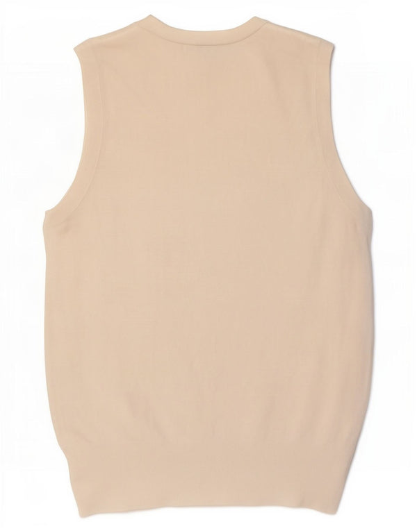 Zara Dame Vest Tank Top UK 12 Medium White Viscose