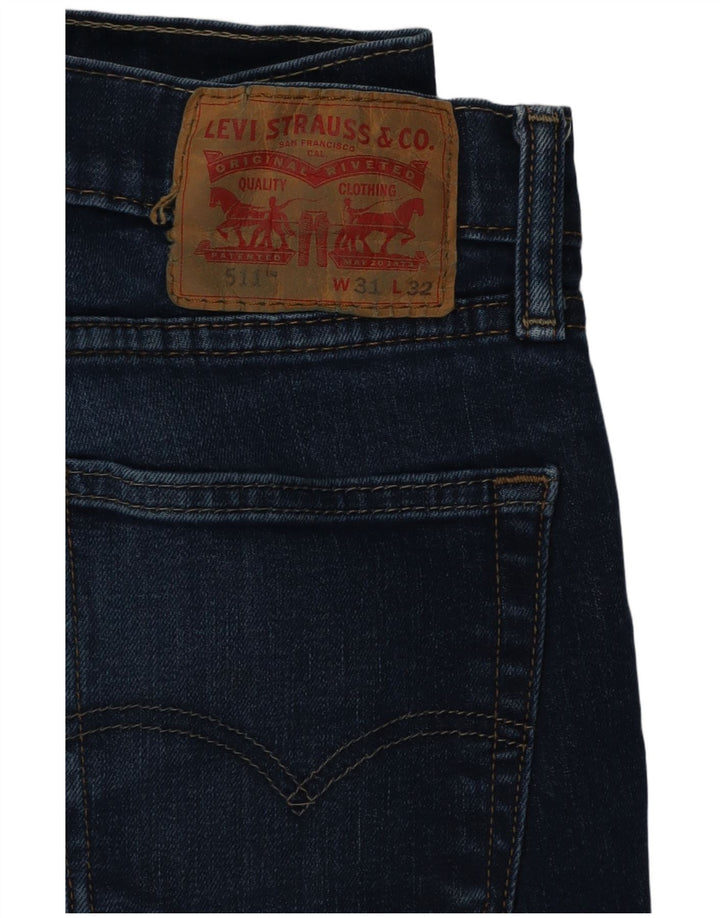 Levi's Herre 511 Slim Jeans W31 L30 Marineblå Bomuld