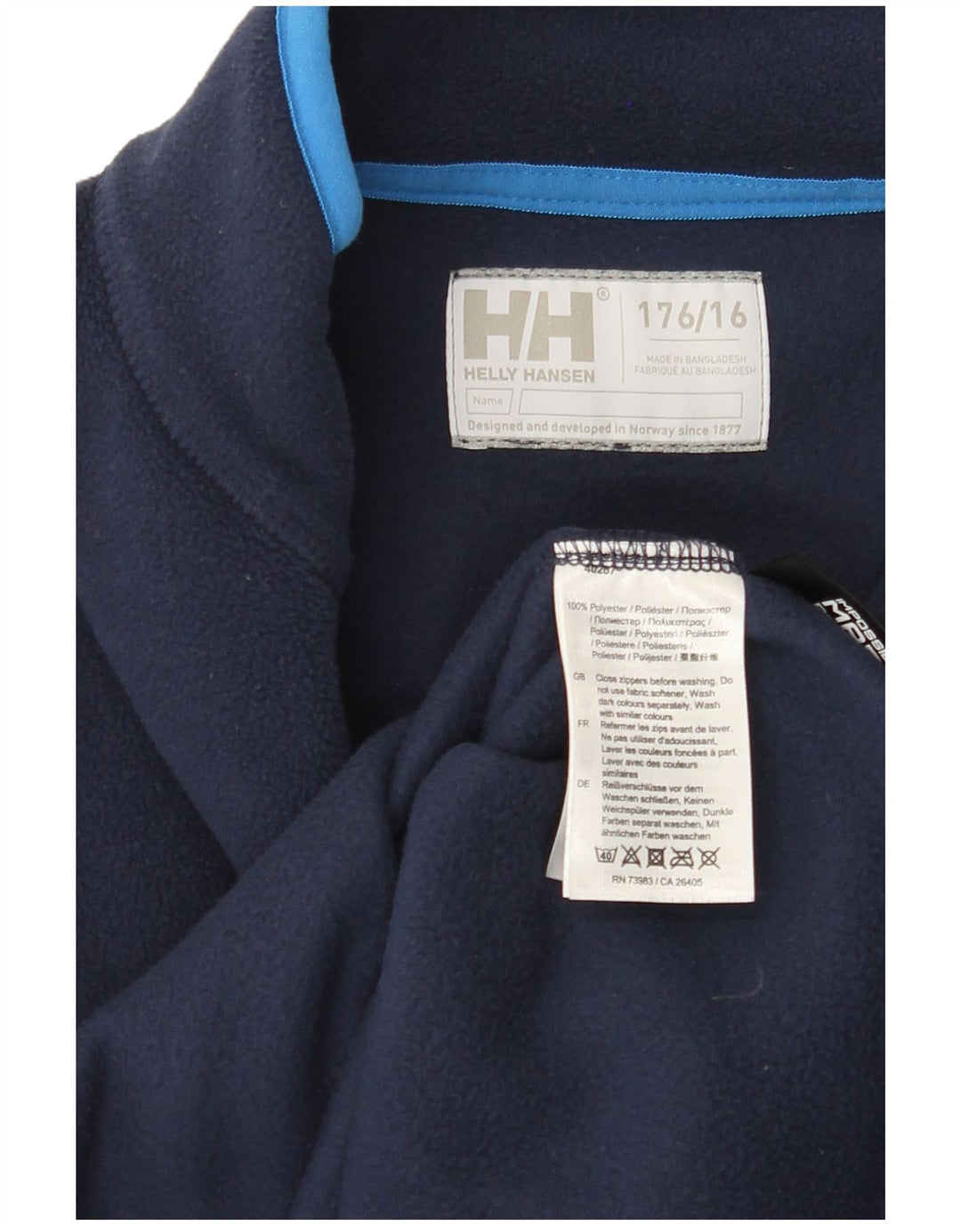 HELLY HANSEN Fleecejakke til drenge 15-16 År Marineblå Polyester