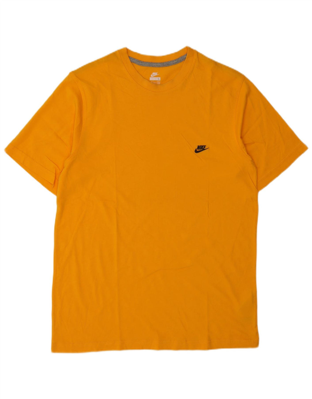 Nike Herre T-Shirt Top UK 42/44 Stor Orange Bomuld