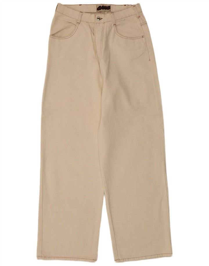 GANG Herre Brede Ben Casual Bukser XL W32 L33 Off White Bomuld