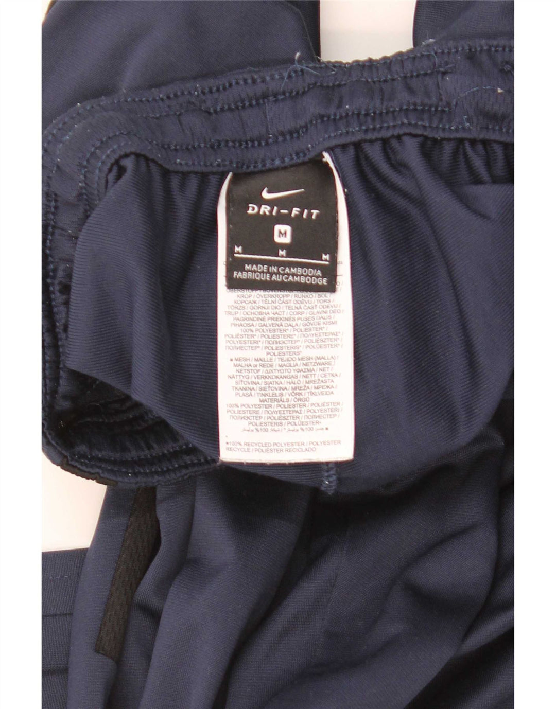 Nike Herre Dri Fit træningsdragt Bukser Medium Navy Blue Colourblock Polyester