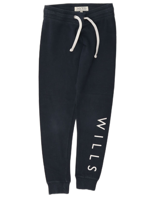 Jack Wills Grafisk træningsdragt til kvinder Joggers UK 8 Small Navy Blue