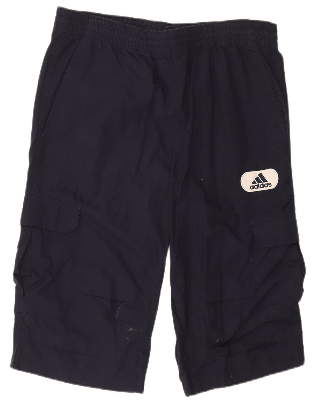 Adidas Herre Cargo Shorts Medium W36 Marineblå Bomuld