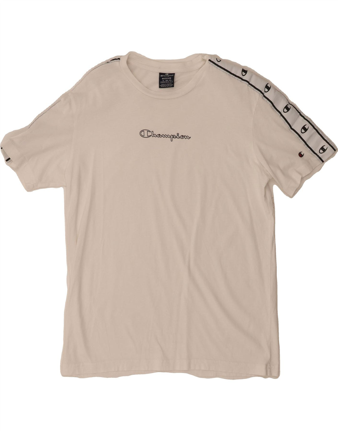 CHAMPION Mens Graphic T-Shirt Top Medium White Vintage Champion and Second-Hand Champion from Messina Hembry 