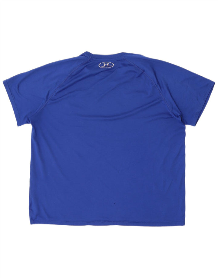 Under Armour Herre T-Shirt Top Stor Blå Polyester