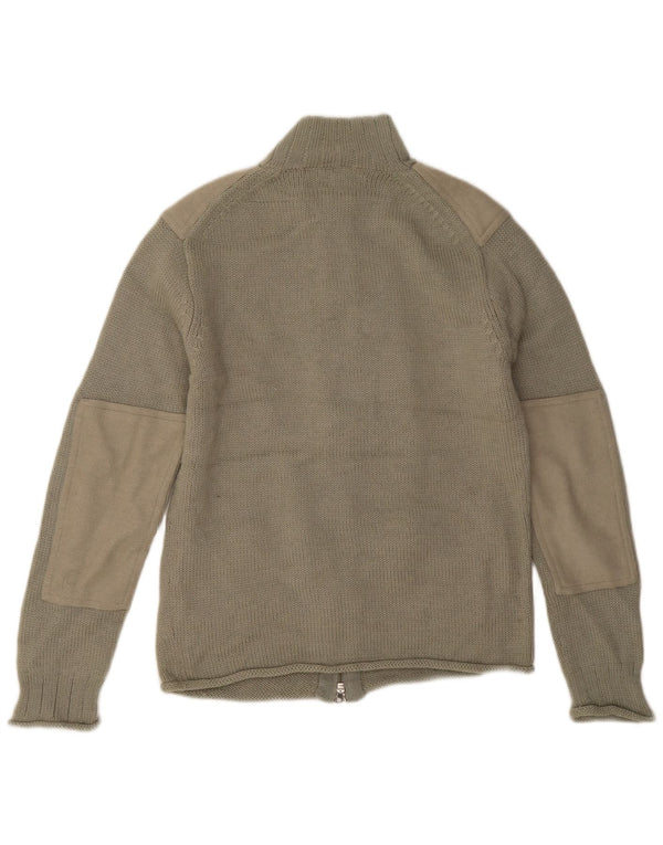 French Connection Herre cardigan sweater Medium Khaki Colourblock Uld