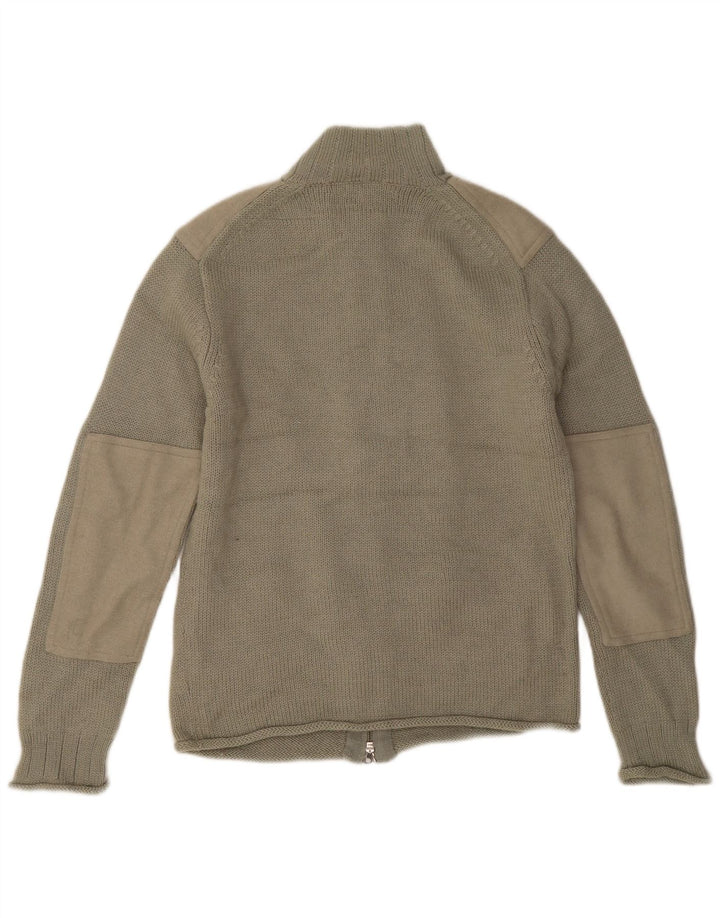 French Connection Herre cardigan sweater Medium Khaki Colourblock Uld