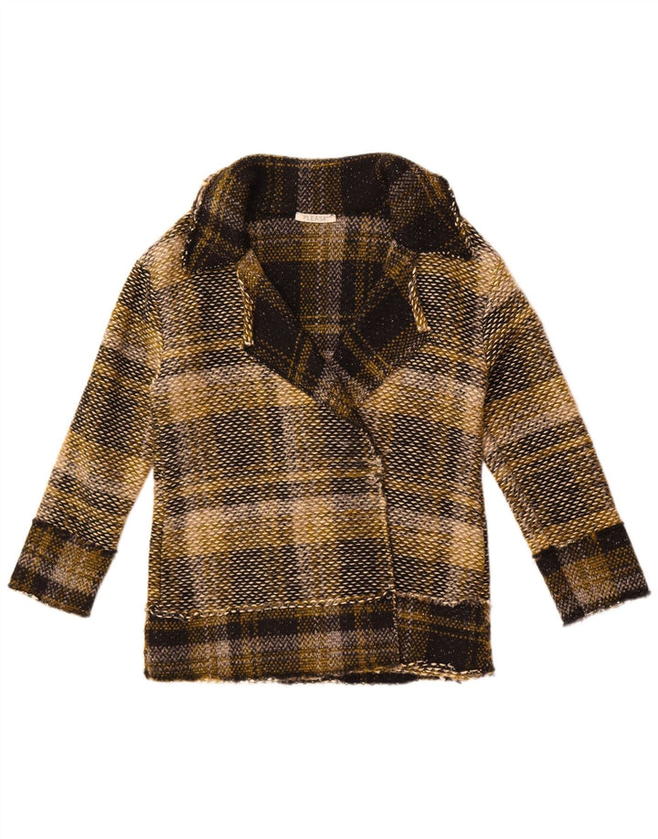 Please Womens Open Blazer Jacket UK 10 Small Multicolored Plaid