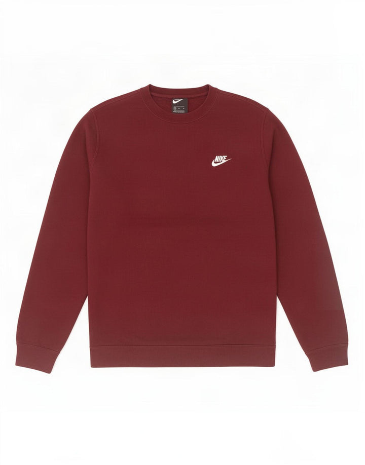 Nike Herre sweatshirt Jumper Medium Bourgogne bomuld