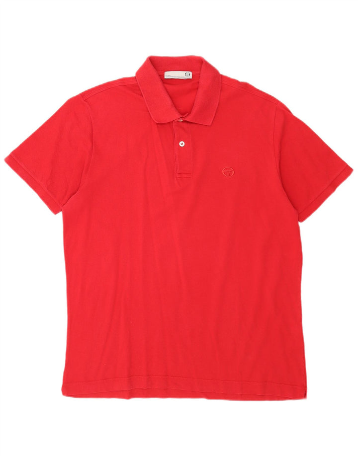 Sergio Tacchini Herre poloshirt IT 50 Medium Rød Bomuld