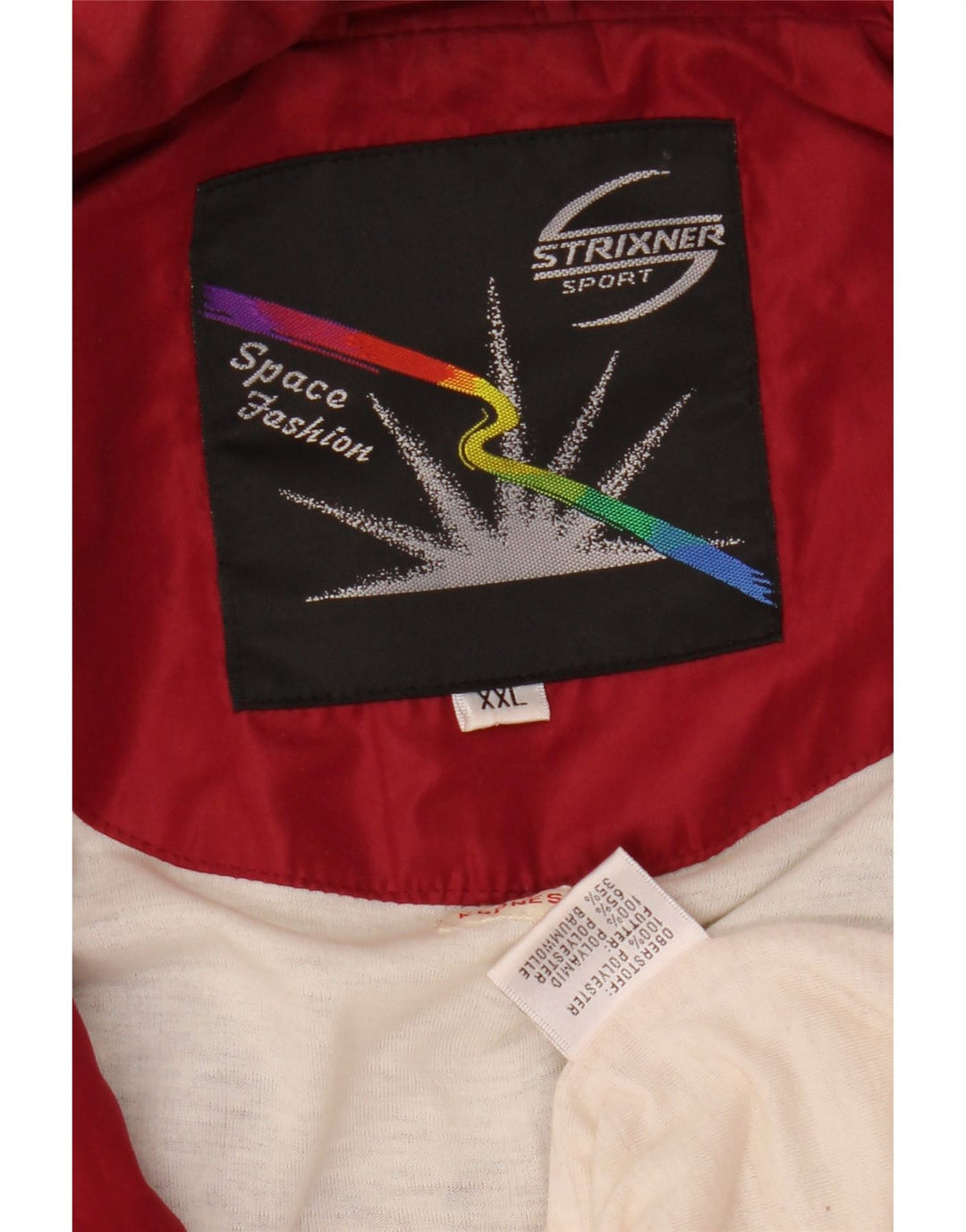 VINTAGE Grafisk træningsdragt til mænd Topjakke 2XL Navy Blue Colourblock