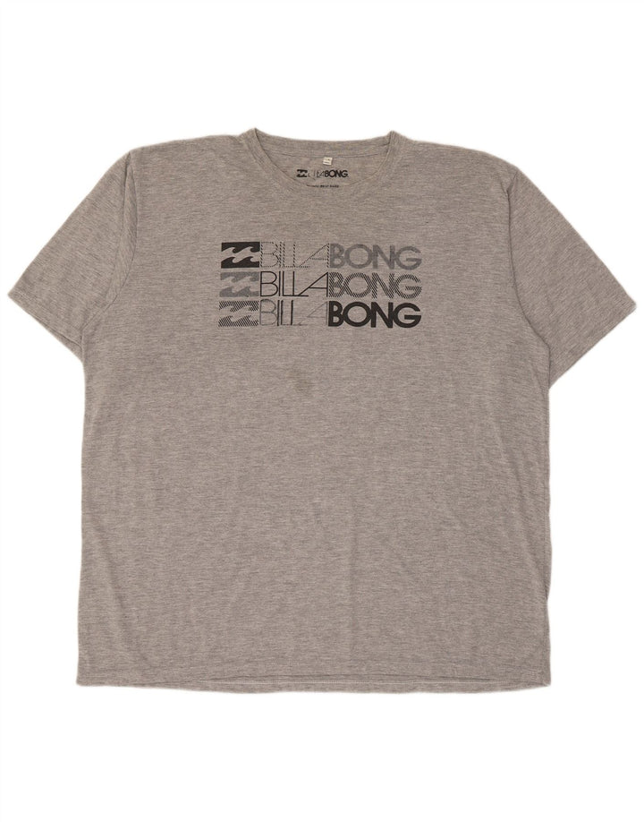 Billabong Herre Grafisk T-Shirt Top XL Grå Flecked